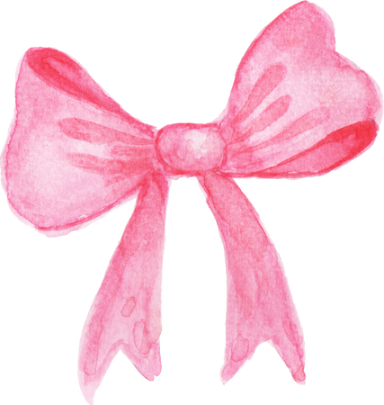 Pink Velvet Watercolor Bow Ribbon